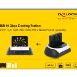 DELOCK docking station για M.2 NVMe/SATA ή 2.5"/3.5" SSD/HDD 64280