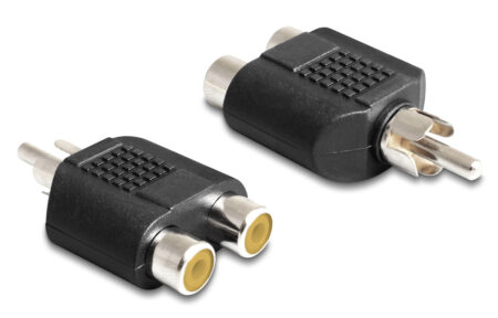 POWERTECH αντάπτορας RCA αρσενικό σε 2x RCA θηλυκό CAB-R020