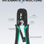 PROSKIT πρέσα ακροδεκτών CP-376TR για καλώδια δικτύου 4P/6P/8P