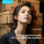 CELEBRAT earphones με μικρόφωνο G35