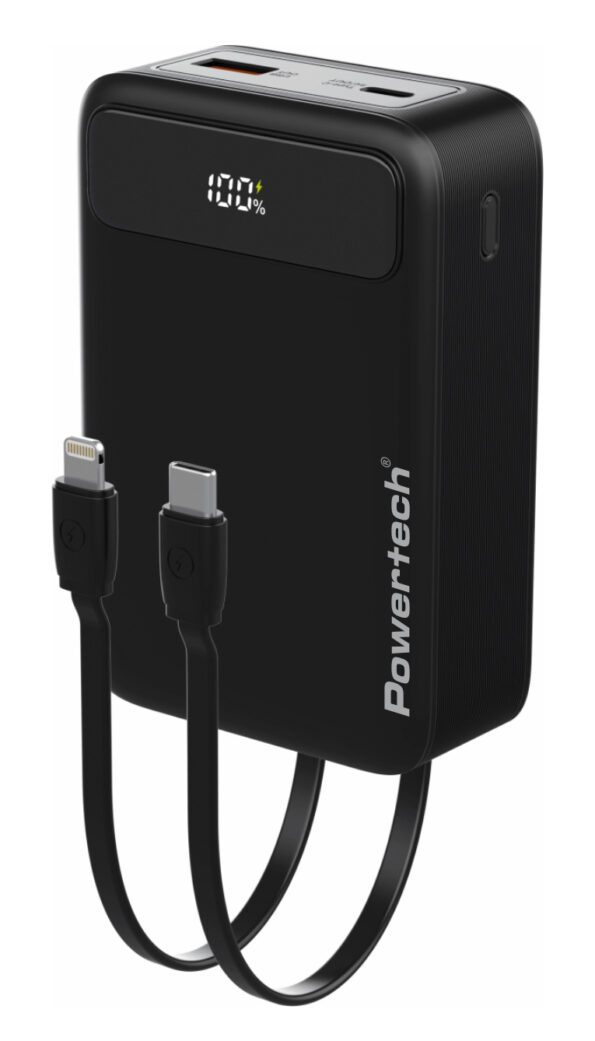 POWERTECH power bank PT-1504 με καλώδια & οθόνη