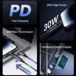 USAMS αντάπτορας Lightning σε USB-C US-SJ681 με οθόνη