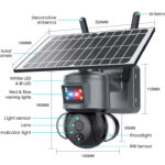 SECTEC smart ηλιακή κάμερα ST-S528M-4G-3MASR με προβολείς