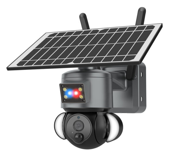 SECTEC smart ηλιακή κάμερα ST-S528M-4G-3MASR με προβολείς