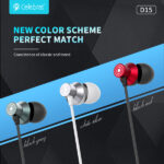 CELEBRAT earphones με μικρόφωνο D15