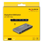 DELOCK DisplayPort KVM switch 18646 με 4x θύρες USB 5Gbps