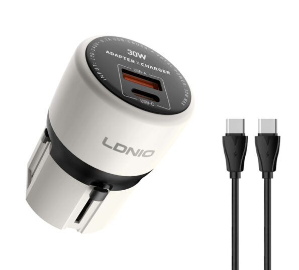 LDNIO φορτιστής τοίχου Q2319 με καλώδιο USB-C