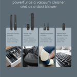 GOOBAY 2 σε 1 σκουπάκι χειρός & air duster 77829