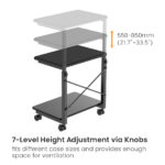 BRATECK βάση δαπέδου για PC CPB28-01 με ροδάκια