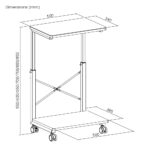 BRATECK βάση δαπέδου για PC CPB28-01 με ροδάκια
