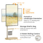 BRATECK βάση τηλεόρασης δαπέδου FS54-22T-02W