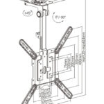 BRATECK βάση τηλεόρασης οροφής LCD-CM344