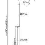 BRATECK βάση tablet δαπέδου PAD33-01