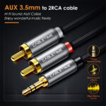 CABLETIME καλώδιο ήχου 3.5mm σε 2x RCA CT-P12G