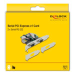 DELOCK κάρτα επέκτασης PCIe σε 2x RS-232 90007