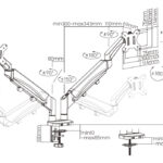 BRATECK βάση γραφείου για 2x οθόνες LDT56-C024