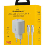 POWERTECH φορτιστής τοίχου PT-1351 με καλώδιο