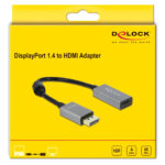 DELOCK αντάπτορας DisplayPort 1.4 σε HDMI 66436