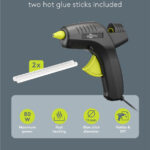 GOOBAY πιστόλι θερμοκόλλησης σιλικόνης 77824 με 2x ράβδους σιλικόνης 11mm