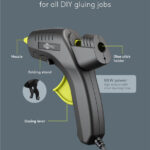 GOOBAY πιστόλι θερμοκόλλησης σιλικόνης 77824 με 2x ράβδους σιλικόνης 11mm