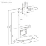 BRATECK βάση τηλεόρασης δαπέδου FS54-22T-02W