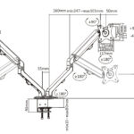 BRATECK βάση γραφείου για 2x οθόνες LDT45-C024