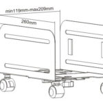 POWERTECH βάση PC PT-1329 με ροδάκια