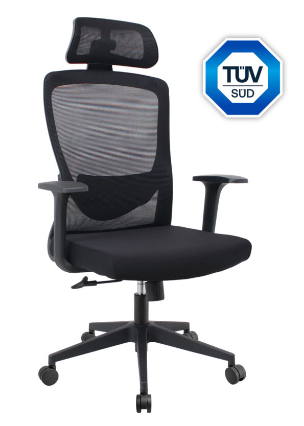 POWERTECH καρέκλα γραφείου PT-1390 με μπράτσα και ανάκλιση