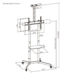 BRATECK βάση τηλεόρασης δαπέδου T1042T