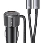 USAMS φορτιστής αυτοκινήτου CC287 με 2 σε 1 καλώδιο