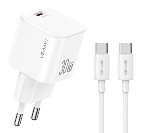 USAMS φορτιστής τοίχου CC262 με καλώδιο USB-C
