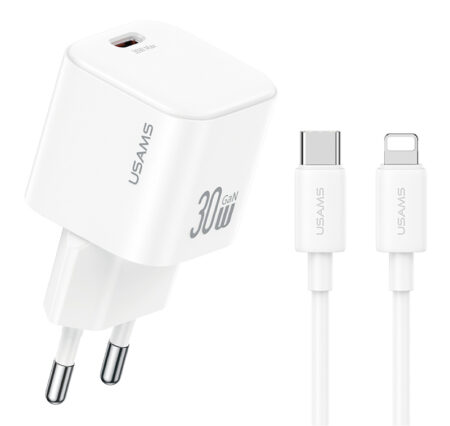 USAMS φορτιστής τοίχου CC262 με καλώδιο Lightning