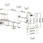 BRATECK βάση οθόνης για στύλο στήριξης LDA35-112