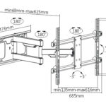 BRATECK επιτοίχια βάση τηλεόρασης LPA49-463D