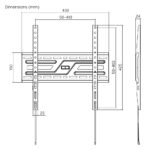 POWERTECH επιτοίχια βάση τηλεόρασης PT-1373