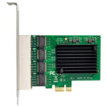 POWERTECH κάρτα επέκτασης PCIe σε 4x RJ45 GbE ST708