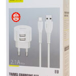 USAMS φορτιστής τοίχου T20 & καλώδιο Micro USB