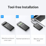 ORICO θήκη για 2.5" SATA HDD/SSD 2577C3-V1