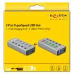 DELOCK USB hub 63263 με διακόπτες
