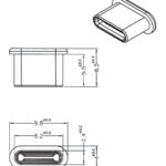 DELOCK κάλυμμα προστασίας για θύρα USB-C 64014