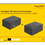 DELOCK docking station για 2.5" ή 3.5" SATA HDD/SSD 64183