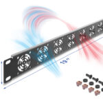 DELOCK κάλυμμα για 8x 40mm ανεμιστήρες 67414 για rack 19"/1U