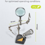 GOOBAY βάση στήριξης πλακέτας 76560 με μεγεθυντικό φακό & θέση για κολλητήρι