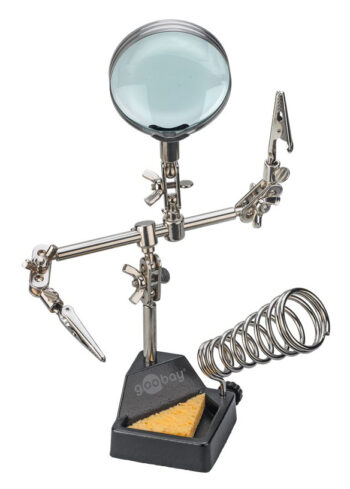GOOBAY βάση στήριξης πλακέτας 76560 με μεγεθυντικό φακό & θέση για κολλητήρι