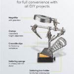 GOOBAY βάση στήριξης πλακέτας 76560 με μεγεθυντικό φακό & θέση για κολλητήρι