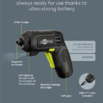 GOOBAY 4 σε 1 κατσαβίδι μπαταρίας με μύτες & εξαρτήματα 77817