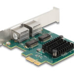 DELOCK κάρτα επέκτασης PCIe x1 σε 2x RJ45 Gigabit 88205