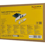 DELOCK κάρτα επέκτασης PCIe x1 σε 2x RJ45 Gigabit 88205