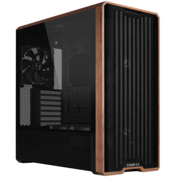Lian Li LANCOOL 217 Black - Wood Accent - ATX PC Case (5 FANS) 2 x 170mm, 1 x 140mm & 2 x 120mm PWM