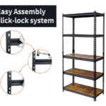 HOME USE μεταλλική ραφιέρα HUH-0261 με 5 ράφια